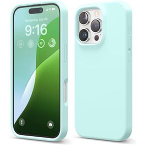 elago Compatible with iPhone 16 Pro Case, Premium Liquid Silicone Case, Full Body Protective Cover, Shockproof, Slim Phone Case, Anti-Scratch Soft Microfiber Lining, 6.3 inch (Stone)