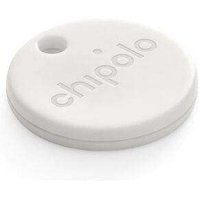 Chipolo ONE Point - 4 Pack - Key Finder, Bluetooth Tracker for Keys, Bag - Works with Google's Find My Device app (Android only) (Off White)