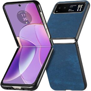 Case for Motorola Razr 2024/ Razr 50/ Razr Gen 4, Hard PC Ultra-Thin Scratch-Resistant Anti-Fingerprint Slim Skin Friendly Leather Cover Case for Motorola Razr 50. TP-Black