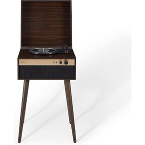 Crosley CR6236A-WA Jasper 3-Speed Bluetooth in/Out Vinyl Record Player Turntable with Built-in Speakers and Detachable Legs, Walnut