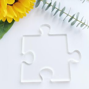 Puzzle Coaster Templates, Clear Acrylic Template, Woodworking Router Template, 5" and 9" Sizes (Set of 2)