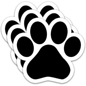 (3PCS) Dog Paw Print Stickers Paw Decal Gift for Dog Cat Lovers in Saudi Arabia