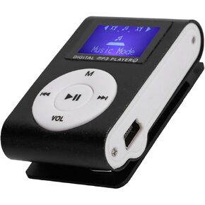 Mini MP3 Player,Mini LCD Screen Display USB Player,with Earphones,Ultra-Light Clip-on Player,Metal Shell,Support 32G,Suitable for Sports,Listening to (Silver)