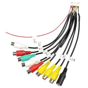 20Pin Android Radio RCA Wire Harness Assembly with 9 Plug Car Stereo RCA Adapter Connector