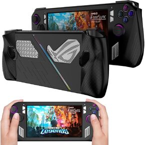 NINKI Grip Case for ASUS ROG Ally X Case Stand,Silicone ROG Ally X 2024 Case,Shockproof Non-Slip Slim Protective Skin Case for ASUS ROG Ally X Case Protector 2024,Cover for ASUS ROG Ally X Accessories