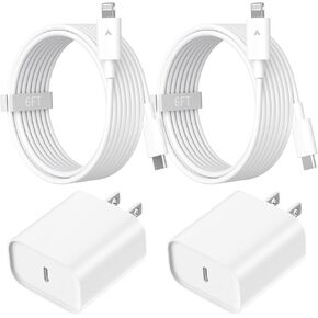 USB C Charger for iPhone 14 Charger, Rapid iPhone Charger Fast Charging USB C Wall Charger Block with 6FT Charging Cable Compatible with iPhone 14 13 12 11 Pro/ProMax/Mini/Xs/XR/X/ 8/7/ Plus and More
