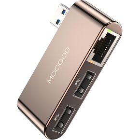 USB to Ethernet Adapter USB to Gigabit Ethernet LAN Network Adapter,3 in 1 USB to RJ45 Port hub,Compatible with Laptops,MacBooks,Chromebook,Windows,XP,Linux Mac OS and More