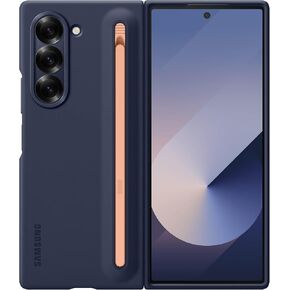 SAMSUNG Galaxy Z Fold 6 S Pen Phone Case, Protective Cover with Built-in S Pen Holder Slot, Click to Release, US Version, EF-OF95PCNEGUS, Navy