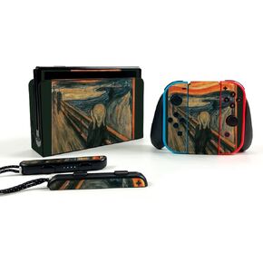 MightySkins Skin Compatible with Nintendo Switch OLED - The Scream | Protective, Durable, and Unique Vinyl Decal wrap Cover | Easy to Apply, Remove, and Change Styles | Made in The USA