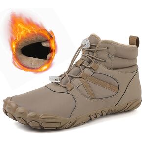 Barefoot Shoes Fur Lined Winter Mens Wide Toe Box Trail Runner Women Zero Drop Sole High top Walking Shoes Minimalist Outdoor Hiking Trekking Boots Sneakers