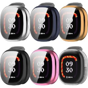 Screen Protector Case Compatible for Fitbit Ace LTE, Premium Soft TPU Slim Plated Protective Cover [Scratch-Proof] for Google Fitbit Ace LTE Kids Smartwatch Band Accessories (Black)