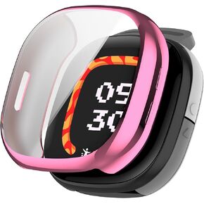 Screen Protector Case Compatible for Fitbit Ace LTE, Premium Soft TPU Slim Plated Protective Cover [Scratch-Proof] for Google Fitbit Ace LTE Kids Smartwatch Band Accessories (Black)