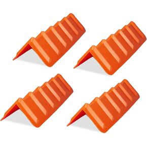 Flatbed Edge Protectors 8" x 8" x 36", V Shaped Winch Ratchet Straps Plastic Corner Protector for Flatbed Cargo Load (Orange, 10 - Pack)