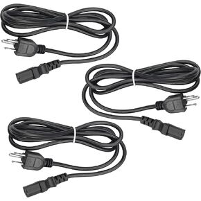 SureSave AC Power Cord | Desktop Computer & Monitor Power Cable for Home or Office | Heavy Duty Universal 3-Prong Extension Cable - 6 Ft 3 Pack