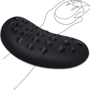 Gimars Upgrade Ergonomic Mouse Pad Wrist Rest with Memory Foam Massage Bump, Enlarge [ 30% Larger Moving Space] Mouse Pad Wrist Support with Nonslip PU Base for Laptop, Computer, Gaming & Office
