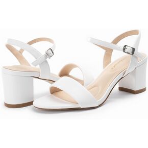 Classic Block Heel Sandals for Women, Comfortable Open Toe Low Chunky Heel Dress Pumps Shoes