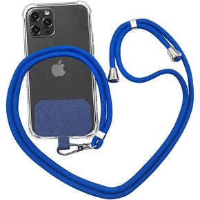 YLHLRJUN Universal Mobile Phone Lanyard, With Adjustable Nylon Neck Strap, Mobile Phone Tether Belt Is Compatible With Most Smart Phone Cases (blue), 62 in adjustable