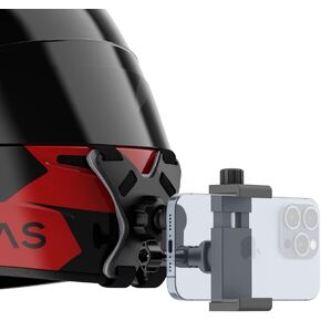 SOH Motorcycle Helmet Chin Strap Mount with Phone Clip Compatible with iPhone 15 Pro Max/14/13 Pro/Mini/Samsung,Google,LG, Pixel, Huawei, Xiaomi,All Smartphones（New）