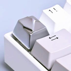 Metal Artisan Keycaps,CNC Zinc Alloy Custom Keycap,Mechanical Keycap,Unique Diamanta Style,Gift Collection,1 Pcs Key (Silvery Matrices)