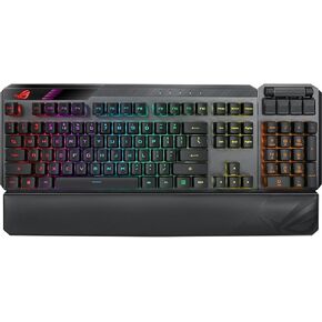 ASUS ROG Claymore II Wireless Modular Gaming Mechanical Keyboard (ROG RX Blue Switches, Detachable numpad & Wrist Rest for TKL 80%/100%, Aura Sync, Media Controls, Fast Charge, USB 2.0 Passthrough)