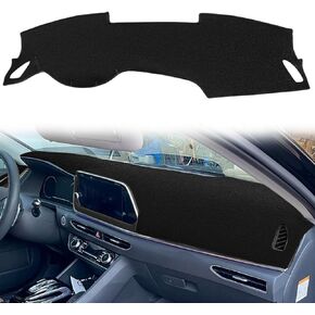 Dash Cover Mat Custom Fit for Hyundai Sonata 2006 2007 2008, Dashboard Cover Pad Carpet Protector (Black) F168