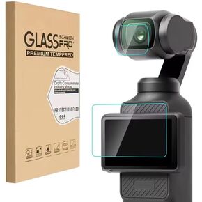 Lens Protector and Screen Protector for DJI Osmo Pocket 3 Accessories with Tempered Glass LCD Display Film 9H Hardness Anti-Scratch Anti-Bubble