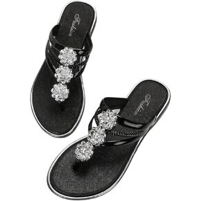 Floerns Women's Flat Sandals Flip Flop Sandals Summer Slip on Dressy Thong Sandal