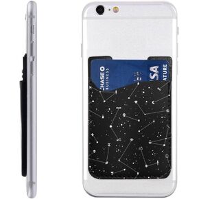 Phone Card Holder Floral Paw Print Trio Credit Card Holders Sleeve Adhesive Phone Wallet for Phone Case Compatible with Most Back of Phone