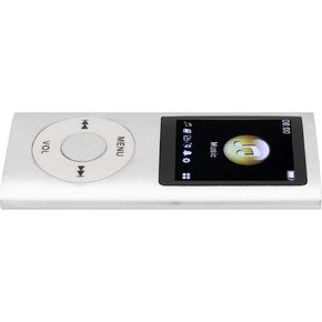 Tbest Mp3 Mp4 Players Mp3 Player Stylish Multifunctional Lossless Sound Slim 1.8 Inch LCD Sn Portable Mp3 Player (Silver)