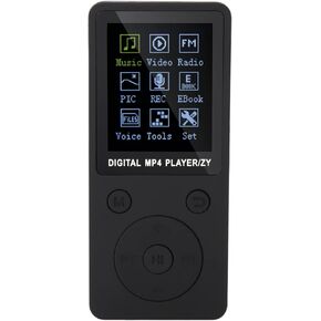 Portable MP3 MP4 Player, Music Player Support Music Radio Recording Video Ebook, Built in Stopwatch, Up to 32G Memory Card and Headphones, Rose Gold