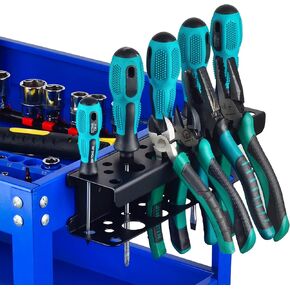 ULIBERMAGNET Power Tool Organizer Rack,Magnetic Heavy Duty Drill Holder,Wall Mount Metal Tool Rack with Screwdriver,Cordless Drill,Screw,Nail Storage,Utility Rack for Warehouse,Garage,Toolbox