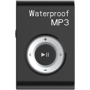 Waterproof MP3 Player for Swimming Diving Sports with Swimming Headphones, Built-in 8GB Memory Support Lossless Audio Format and Shuffle Feature (Black)