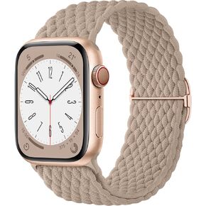أربطة مضفرة قابلة للتمدد من WJK متوافقة مع ساعة Apple 38 مم 40 مم 41 مم 42 مم 44 مم 45 مم 49 مم للنساء والرجال، حزام نايلون ناعم قابل للتعديل لسلسلة iWatch 9 8 7 6 5 4 3 2 1 SE Ultra/Ultra 2 in Kuwait