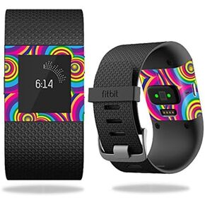 غلاف MightySkins متوافق مع ساعة Fitbit Surge Cover Skins، Groovy 60s