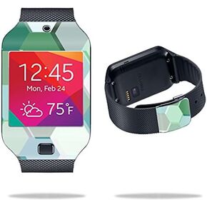 MightySkins Skin Compatible with Samsung Galaxy Gear 2 Neo Smart Watch Cover Skins Sticker Watch Hexagon Tiles