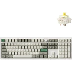 Keychron Q6 Max QMK/VIA Bluetooth Wireless /2.4 GHz/USB-C Wired Custom Mechanical Keyboard, Full Size Programmable Knob RGB Backlit Hot-Swappable Gateron Red Switch for Mac Windows Linux - White