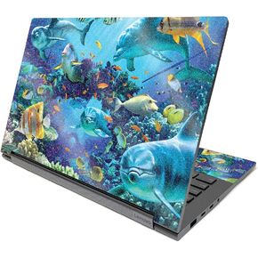 MightySkins Glossy Glitter Skin Compatible with Lenovo Yoga C940 14" (2020) - Teal Leopard | Protective, Durable High-Gloss Glitter Finish | Easy to Apply, Remove, and Change Styles | Made in The USA