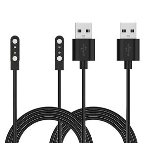 RuenTech Compatible for IDW19/IDW13/IDW16/IDW15 Smatwatch Charger, USB Charing Cable Replacement Charger for Woneligo W13, MILOUZ IDW19,TOOBUR IDW16, Fitpolo IDW13/IDW15 Smartwatch (White-2pcs)