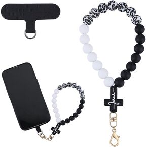 BEEFLYING Silicone Beaded Phone Charm Wrist Strap for Case in Kuwait