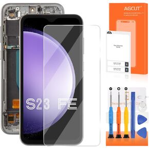 OLED for Samsung Galaxy S23 FE Screen Replacement for Samsung S23 FE LCD Display SM-S711B SM-S711W SM-S711U LCD Digitizer Touch Assembly with Frame(Original Size,Support Fingerprint)