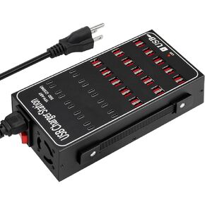 250W USB Charging Station,USB c Charging hub, 50 Port usbc Charging Station - for Phones, Tablets, laptops, Headphones and More, Multi-Device Support
