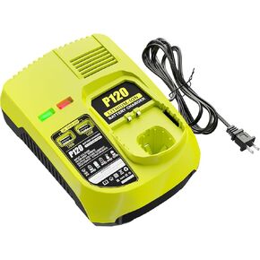DSANKE P120 14.4V 18V Battery Charger Replacement for Ryobi Charger ONE+ P117 P118 P119 Lithium-Ion NiCd NiMh Battery P100 P101 P102 P103 P105 P107 P108 BPL-1815