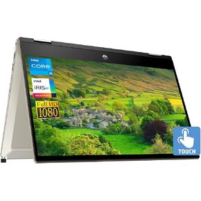 HP 2023 Newest Pavilion x360 2-in-1 Convertible Laptop, 14" FHD Touchscreen, Intel i5-1135G7 (Upto 4.2GHz), Iris Xe Graphics, 16GB RAM, 1TB SSD, Fingerprint, Long Battery Life, Win 11+MarxsolCables