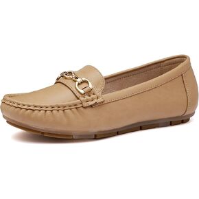 Women's Business Loafers Work Casual Flats Shoes Lightweight Penny PU Leather Slip On Walking Shoes
