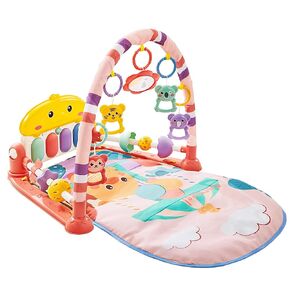 Baby Gym with Piano,Baby Gyms Play Mats Musical Activity Center,Gym Mat for Newborn Toddler Infants(Pink)