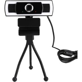 Webcam with Microphone, 1080P Auto Zoom, Software Control & Privacy Cover, USB HD Computer Web Camera, Plug and Play, for Zoom/Skype/Teams, Conferencing and Video Calling
