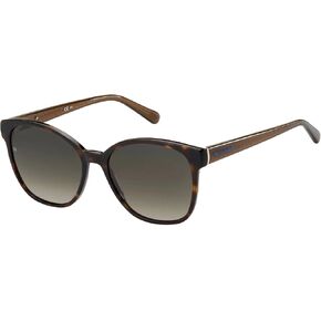 Tommy Hilfiger TH 1811/S Square Sunglasses, Havana/Brown Gradient, 55mm, 17mm