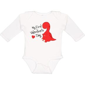 inktastic My First Valentine's Day Long Sleeve Creeper