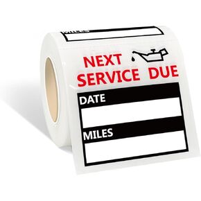 Starboling Oil Change Stickers,Blue Clear Window Waterproof Oil Change Labels