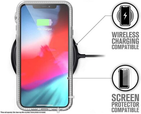 Catalyst - Case for iPhone 11 Pro Case with Clear Back, Heavy Duty 10ft Drop Proof, Truss Cushioning System, Rotating Mute Switch Toggle, Compatible with Wireless Charging, Lanyard Included - Clear in Kuwait